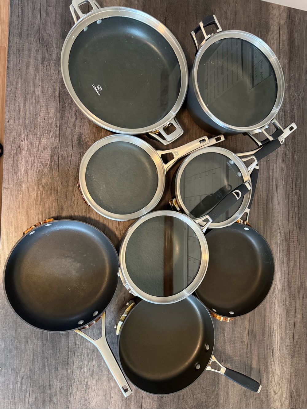 Calphalon Black Nonstick Cookware Set - Mixed Fry Pans and Lids